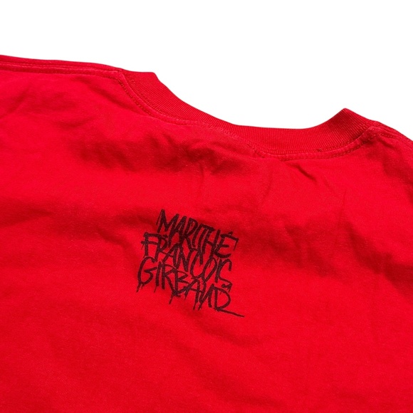 Vintage 90s Marithe Francois Girbaud Graffiti Tag Red T Shirt Mens Large - Picture 5 of 8